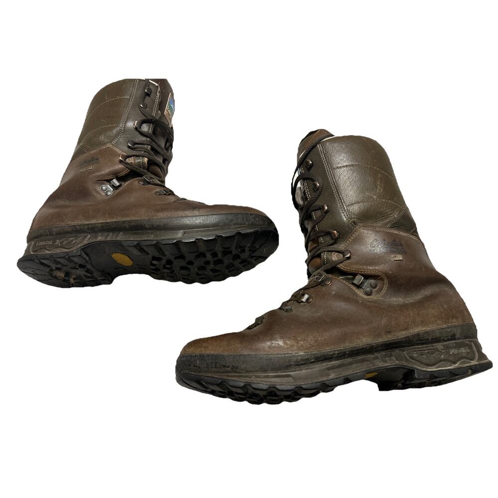 Cabelas Meindl Mens Boots 12 D Brown Leather Goretex Waterproof VTG Germany Rare